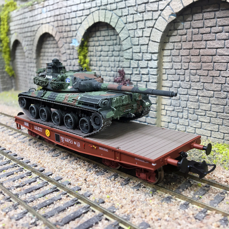 Wagon Porte-char SNCF Ep.V + Char AMX 30 "COLMAR" - REE MODELES WBA038 - HO 1/87
