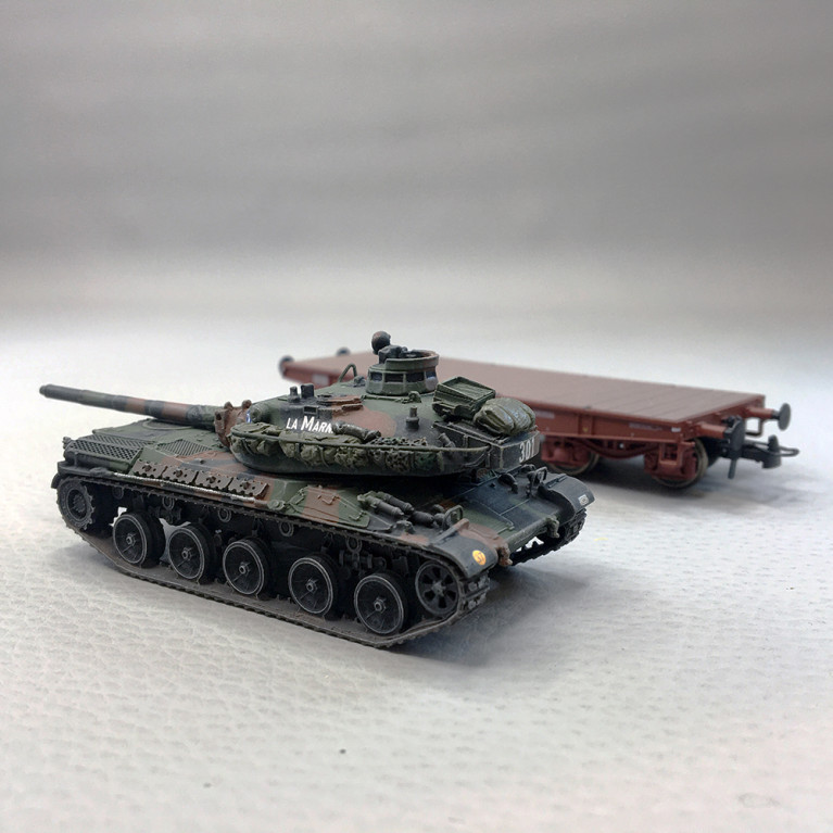 Wagon Porte-char SNCF Ep.V + Char AMX 30 "LA MARNE" - REE MODELES WBA037 - HO 1/87
