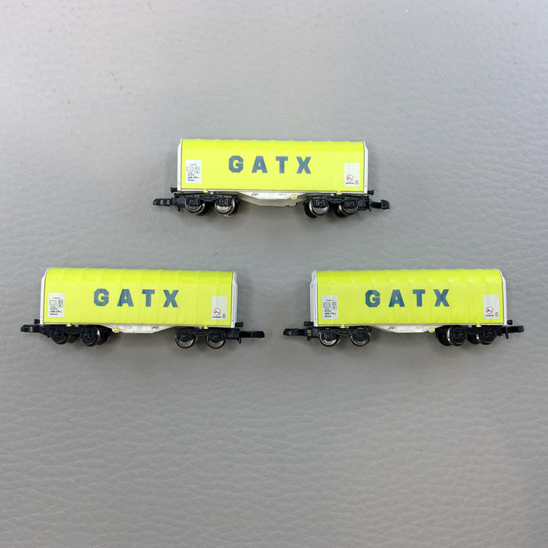 3 Wagons courts bâchés GATX type SHIMMS - AZAR W03GAP - Z 1/220