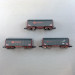 3 Wagons courts bâchés ERMEWA type SHIMMS - AZAR W03ERP - Z 1/220