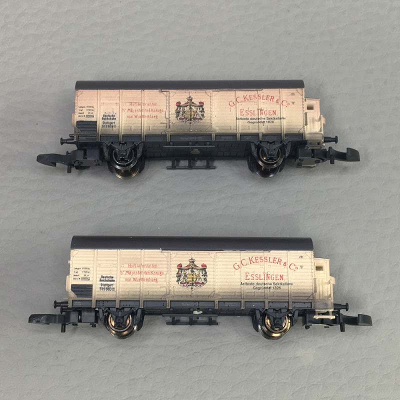 2 wagons marchandises "Transport de vin pétillant", DRG, Ep. II - MARKLIN 82553 - Z 1/220