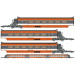 TGV 3 élements remorques R2 + R5 + R6, 3R AC, SNCF - REE TGV002SAC - HO 1/87