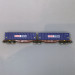 Wagon Sggmrss 80 TOUAX + 2 conteneurs 40’ CGA-CGM, Ep.VI - REE NW289 - N 1/160