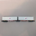 Wagon Sggmrss 80 TOUAX + 2 conteneurs 40’ MARFRET gris, Ep.VI - REE NW291 - N 1/160