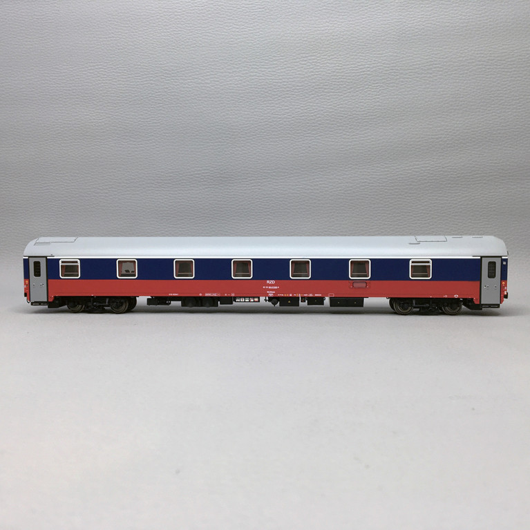 Voiture lit WLSReem, livrée bleu/rouge, version actuelle, RZD, Ep. V - LSMODELS 48201 - HO 1/87