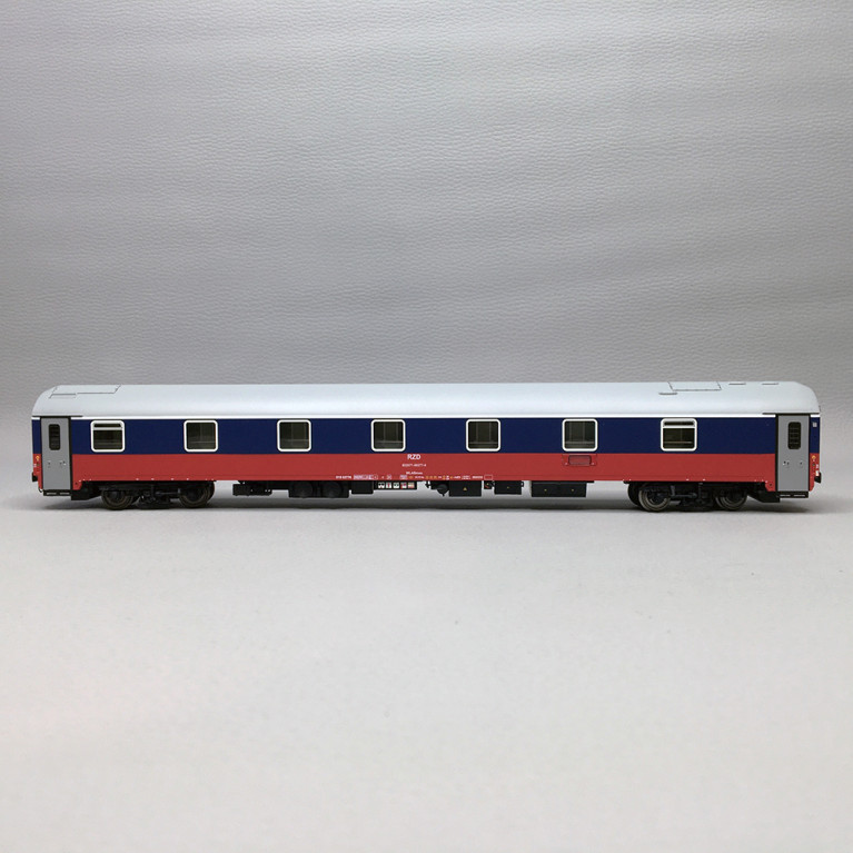Voiture lit WLABmee, livrée bleu/rouge, version actuelle, RZD, Ep. V - LSMODELS 48200 - HO 1/87