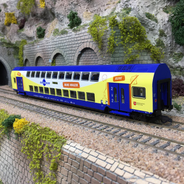 Voiture à deux étages, type DBpza, 2nd CL, Metronom, Ep. VI - ROCO 6200107 - HO 1/87