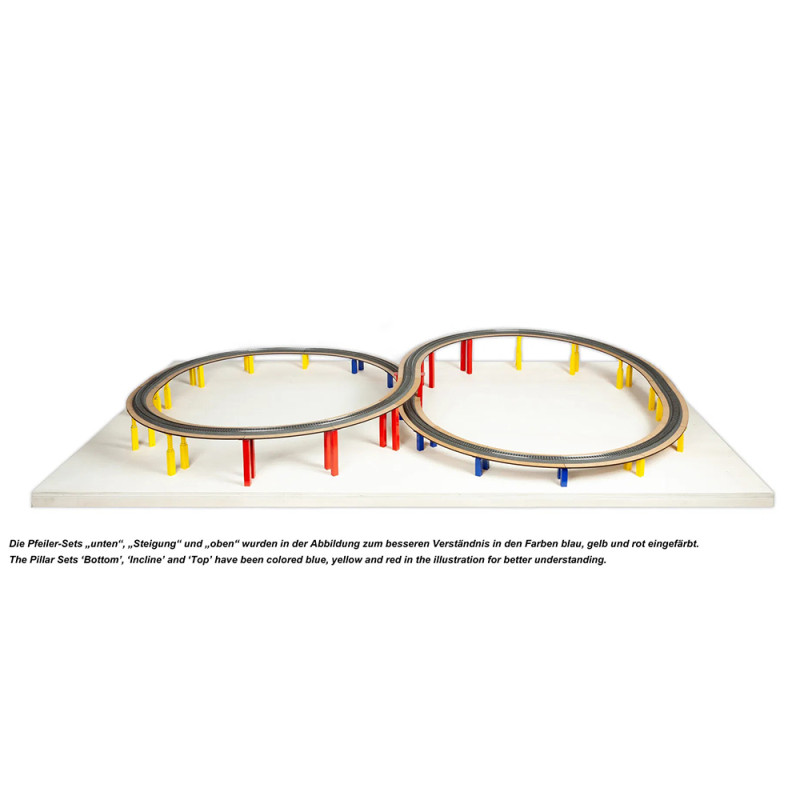 10 Éléments de pilier easy TRACK, 72.5 mm - Noch 53908 - HO 1/87 - N 1/160