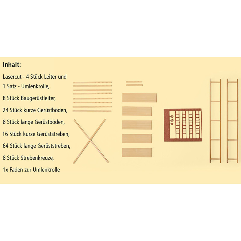 Échafaudages en bois - Auhagen 41683 - HO 1/87