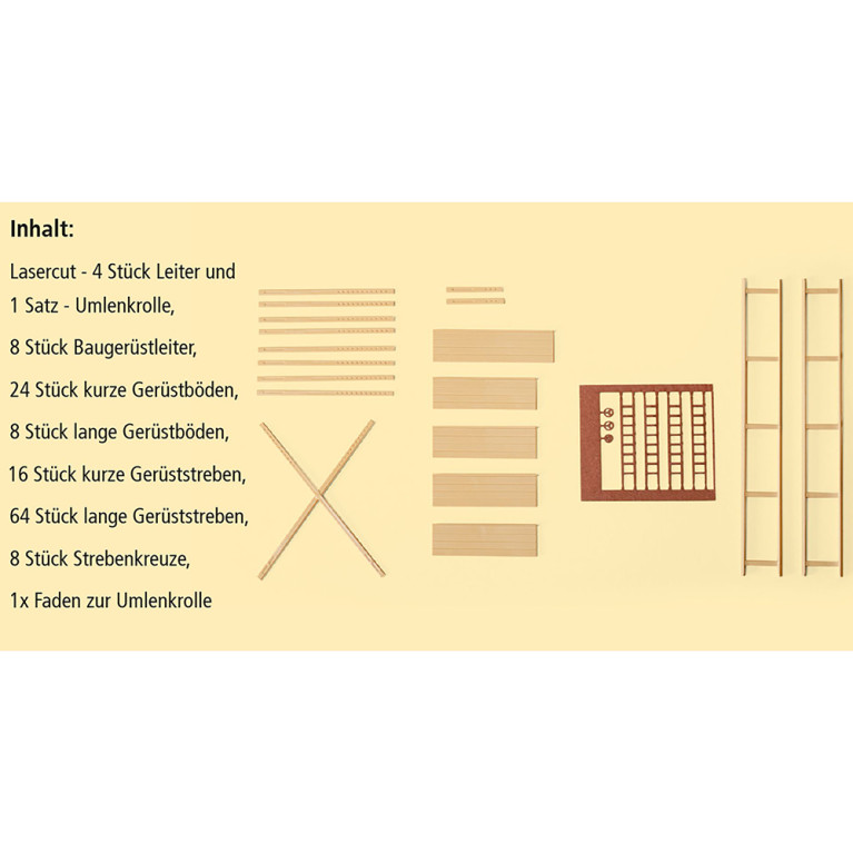 Échafaudages en bois - Auhagen 41683 - HO 1/87