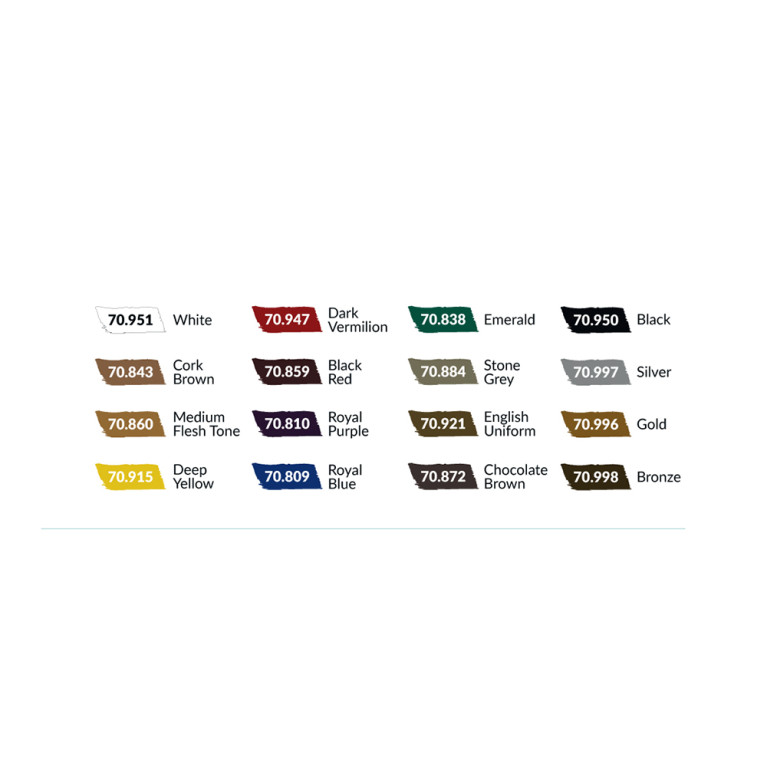 Medieval Colors 16x18ml - Figure Color Series - VALLEJO 70.142