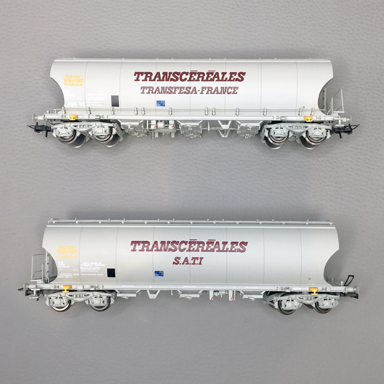 2 wagons trémies "Transfesa-France" et "SATI", Ep. IV - JOUEF HJ6280 - HO 1/87