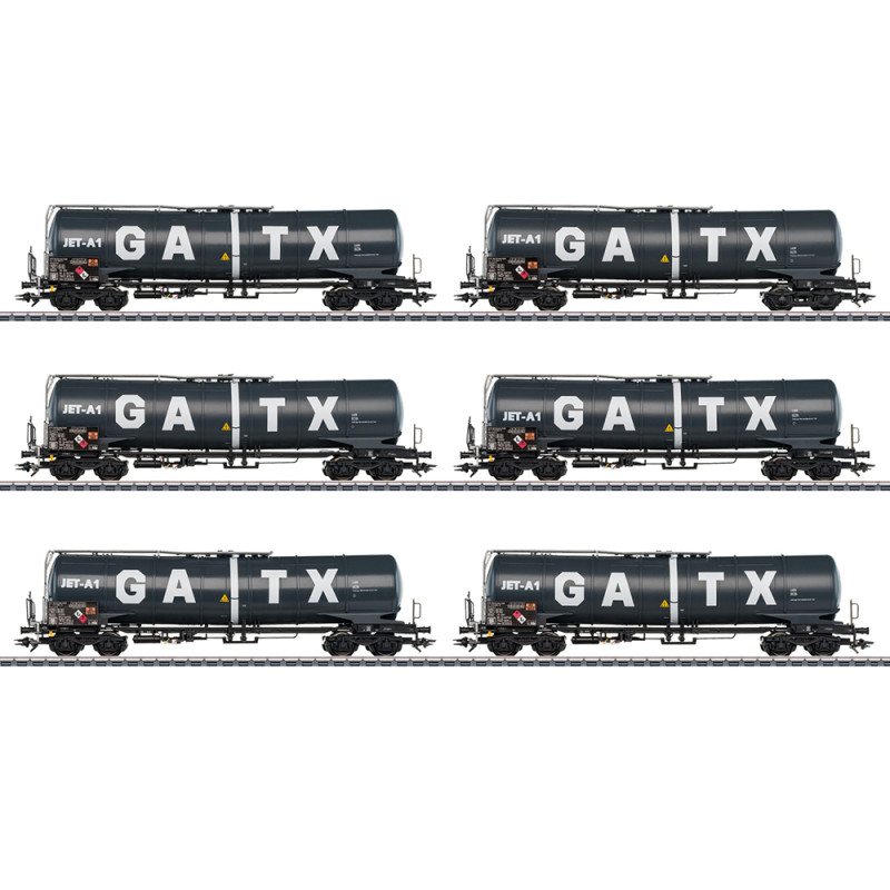 6 wagons-citernes Zans GATX Rail, Ep. VI - MARKLIN 47546 - HO 1/87