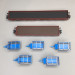 2 wagons marchandises à ranchers + 5 machines agricoles, DB AG, Ep. VI - MARKLIN 46407 - HO 1/87