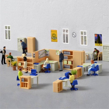 Set d'aménagement de bureau mobilier  -HO-1/87-KIBRI 38654