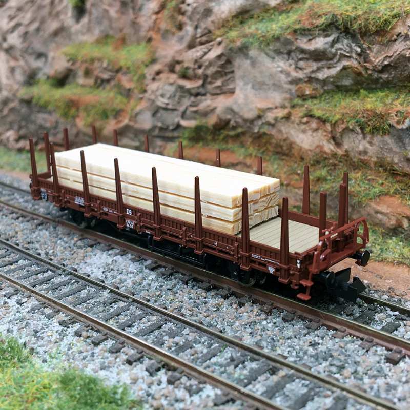 Wagon porte container SNCF - enseigne CNC Transports - N