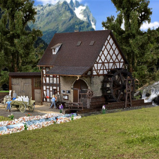 Vieux moulin à eau maquette à monter -HO-1/87-VOLLMER 43687