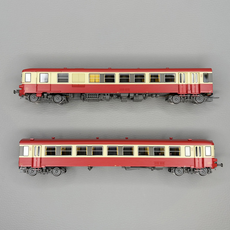 LS MODELS autorail diesel X4500 + XR8600 rouge/crème 10031