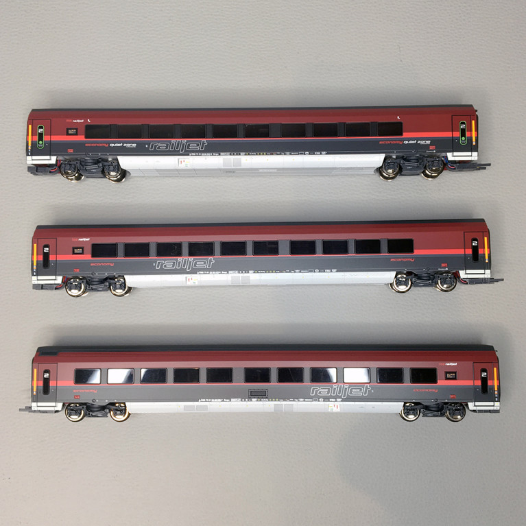 Coffret 3 voitures Railjet, ÖBB, Ep VI, 3 Rails - ROCO 74042 - HO 1/87