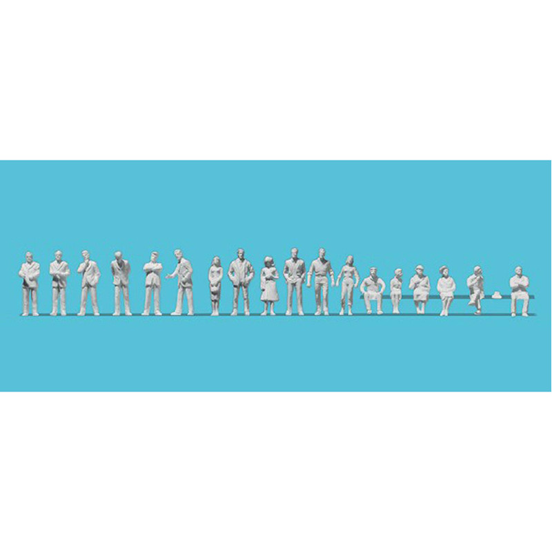 18 Passants/Personnes assises à peindre - PREISER 8099 - Z 1/220