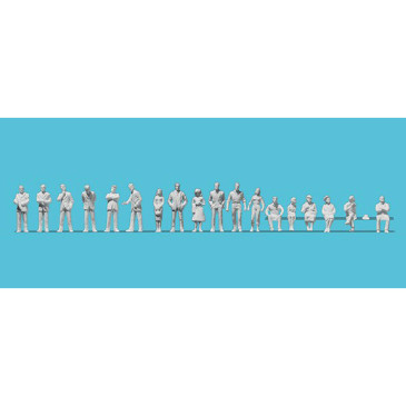 18 Passants/Personnes assises à peindre - PREISER 8099 - Z 1/220