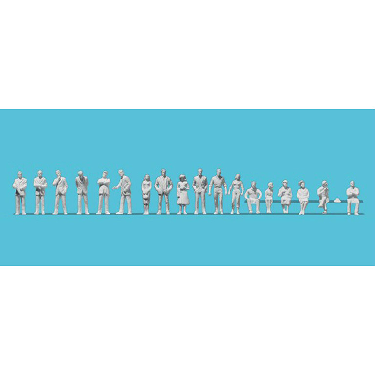 18 Passants/Personnes assises à peindre - PREISER 8099 - Z 1/220