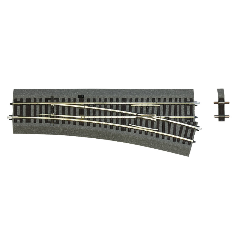 Aiguillage droit Wr15 Ballast souple, commande manuelle - ROCO 42535 - HO 1/87