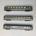 3 voitures allégées état, A8 + B10 + B6d, "Saucisson", SNCF, Ep. III - REE VB469 - HO 1/87