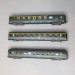 3 voitures allégées état, A8 + B10 + B6d, "Saucisson", SNCF, Ep. IV - REE VB474 - HO 1/87