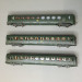 3 voitures allégées état, B10 + B5d, "Saucisson", SNCF, Ep. IV - REE VB475 - HO 1/87