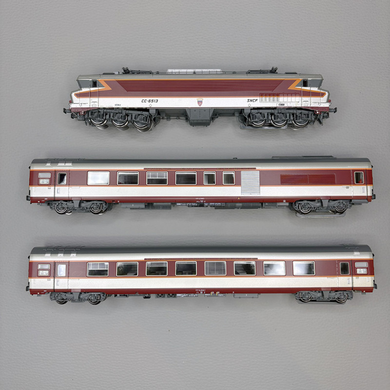 Coffret grand confort SNCF "Capitole", 3R AC, Digital, Ep. IV - LSMODELS 11503 - HO 1/87