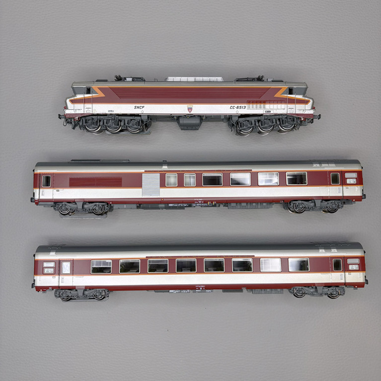 Coffret grand confort SNCF "Capitole", 3R AC, Digital, Ep. IV - LSMODELS 11503 - HO 1/87