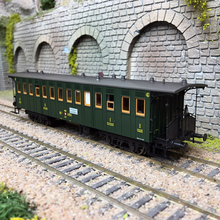 Voiture voyageur BC4, SBB, Ep. II - BRAWA 45713 - HO 1/87