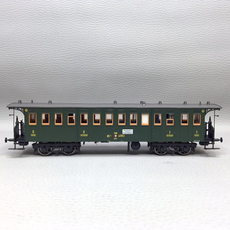Voiture voyageur BC4, SBB, Ep. II - BRAWA 45713 - HO 1/87