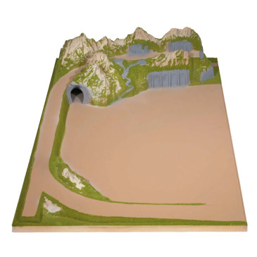Plateau pièce de fixation gauche « plateau tournant » 100 x 140 cm -HO-1/87- NOCH 80120