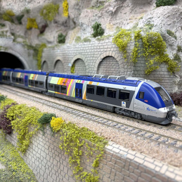 Automotrice AGC, Z27887 / 27888, 4 éléments, livrée Alsace, SNCF, Ep. VI - LSMODELS 10093 - HO 1/87