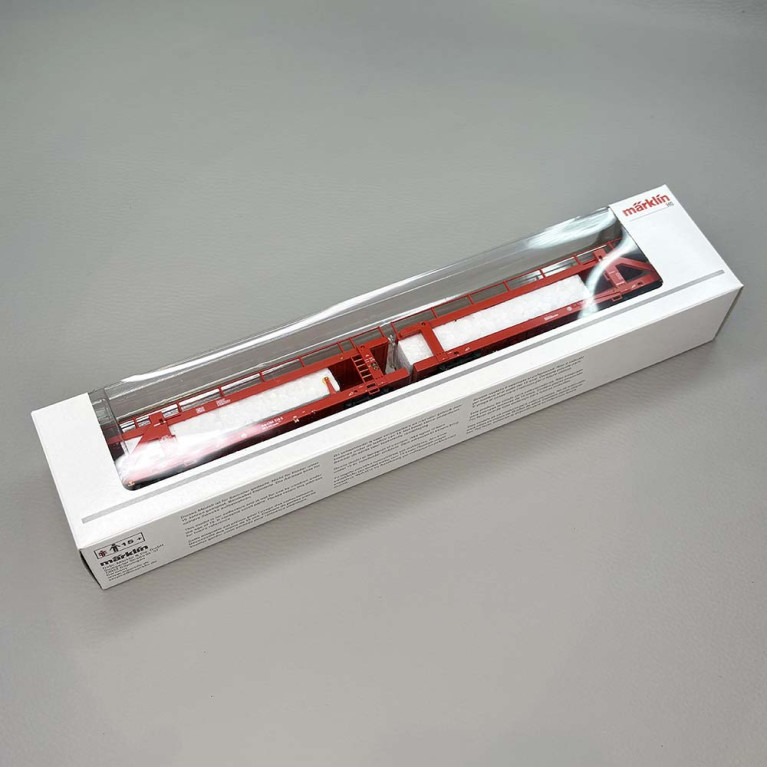 Wagon double Laaeks 553.1, transport de voitures, DB, Ep. VI - MARKLIN 47180 - HO 1/87