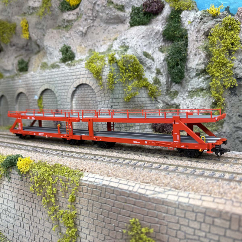 Wagon double Laaeks 553.1, transport de voitures, DB, Ep. VI - MARKLIN 47180 - HO 1/87