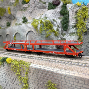 Wagon double Laaeks 553.1, transport de voitures, DB, Ep. VI - MARKLIN 47180 - HO 1/87