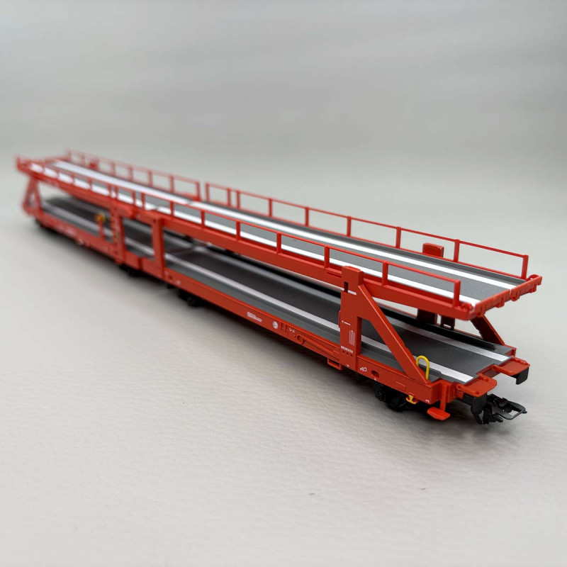 Wagon double Laaeks 553.1, transport de voitures, DB, Ep. VI - MARKLIN 47180 - HO 1/87