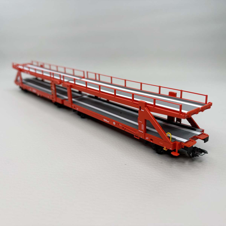 Wagon double Laaeks 553.1, transport de voitures, DB, Ep. VI - MARKLIN 47180 - HO 1/87