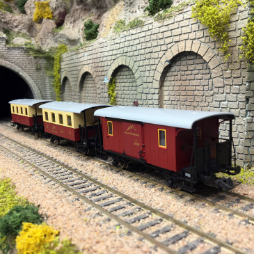 3 voitures voyageurs à crémaillère, Sonnblick-Bahn, Ep. III/IV - ROCO 6200063 - HO 1/87