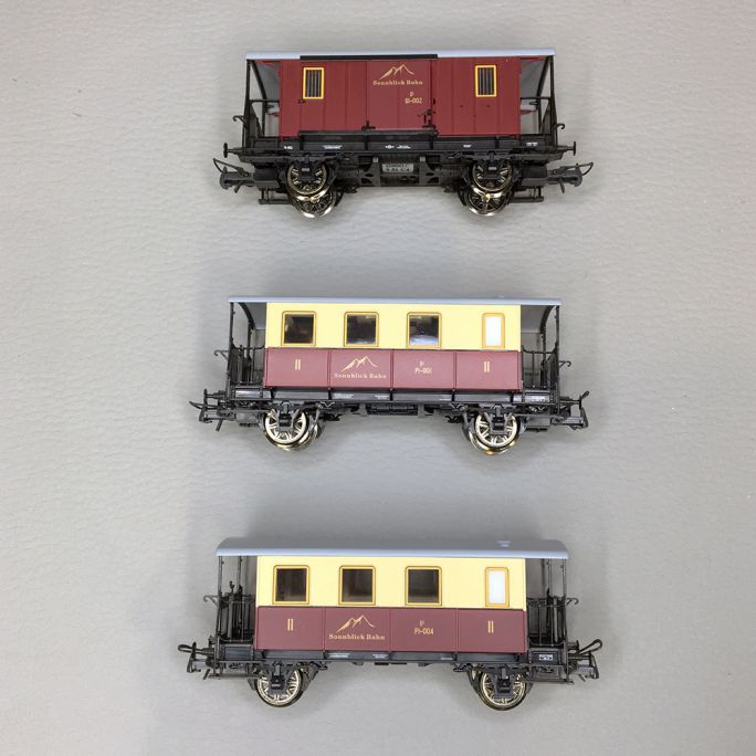 3 voitures voyageurs à crémaillère, Sonnblick-Bahn, Ep. III/IV - ROCO 6200063 - HO 1/87