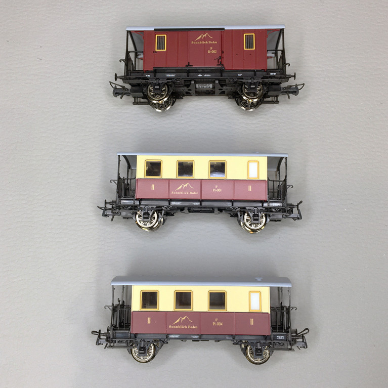 3 voitures voyageurs à crémaillère, Sonnblick-Bahn, Ep. III/IV - ROCO 6200063 - HO 1/87