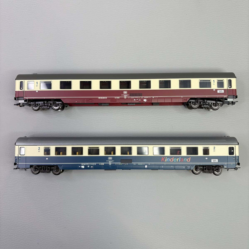 2 voitures voyageurs dont 1CL et 2CL, "FD Königssee" DB, Ep. IV - Marklin 43768 - HO 1/87