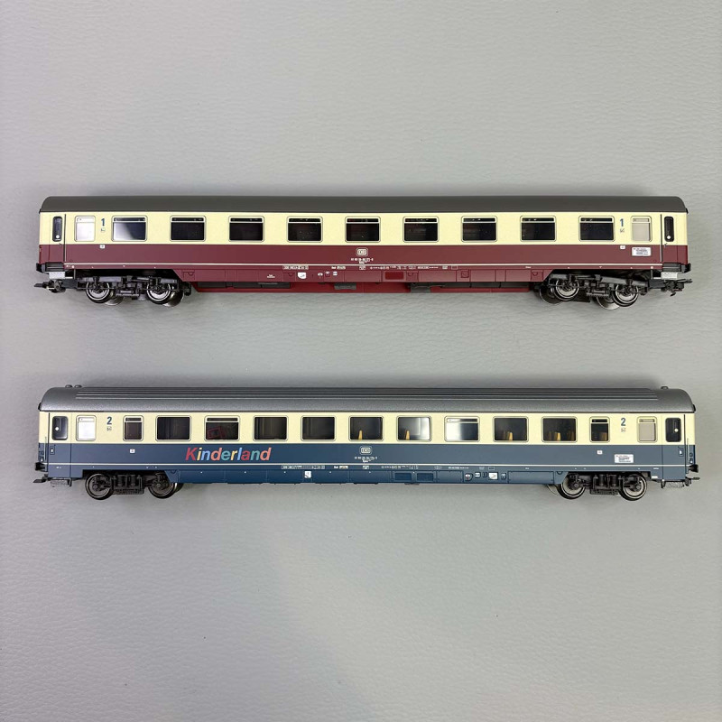 2 voitures voyageurs dont 1CL et 2CL, "FD Königssee" DB, Ep. IV - Marklin 43768 - HO 1/87