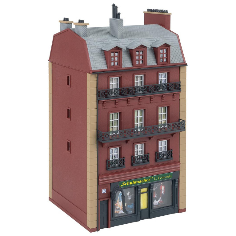 Maison de ville sur 4 étages avec commerce - FALLER 130713 - HO 1/87