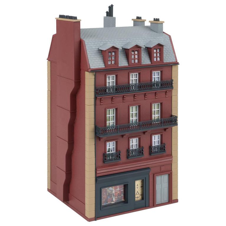 Maison de ville sur 4 étages avec commerce - FALLER 130713 - HO 1/87