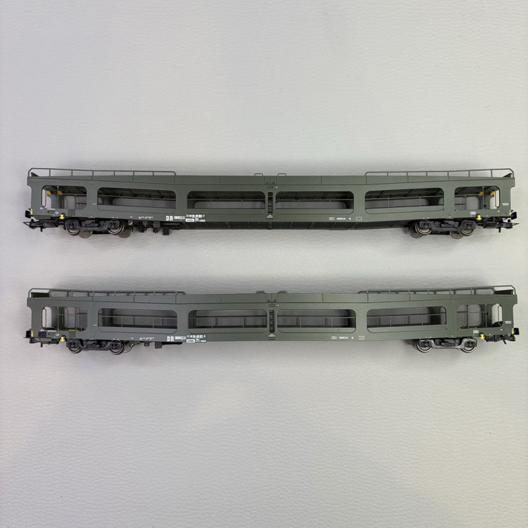 2 wagons porte autos DDm 916, DR - RIVAROSSI HR4380