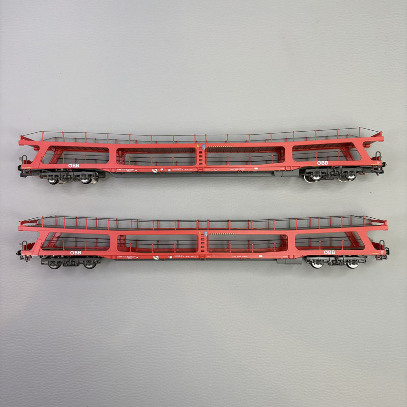 2 wagons porte autos DDm, ÖBB - ROCO 6600105